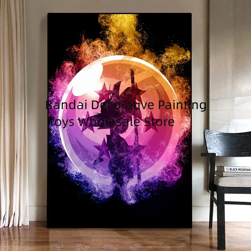 Bandai Canvas Painting Classic  Anime Super Saiyan Goku Art Print Dragon Ball Pictures Home Decor Bedroom for Wall Posters Gift