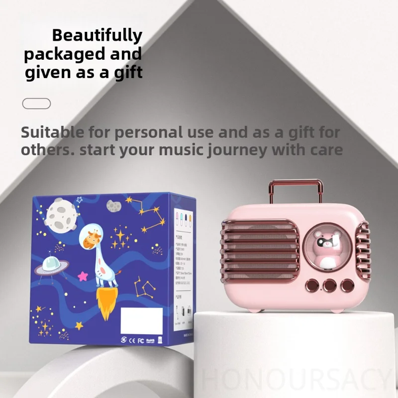 

DW09 Suitcase Small Audios HIFI Stereo Bluetooth Speaker Pluggable TF/SD Card USB Charging Personality Stylish New Cute Musicbox
