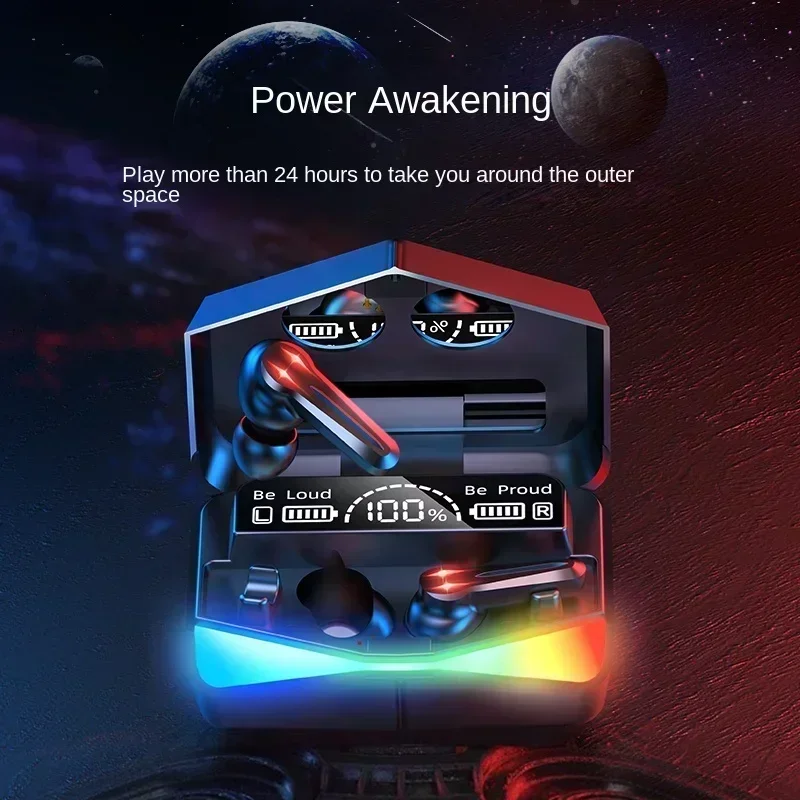 سماعات أذن TWS لاسلكية أصلية مزودة بتقنية البلوتوث 5.3 سماعات أذن رياضية مع ميكروفون صندوق شحن سماعات للهواتف الذكية