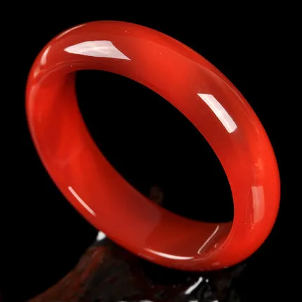 Chinese Charm Natural Red Agate Handcarved Bracelet Jade Hand Ring Exquisite Jewelry Fashion Bangle Exquisite Holiday Gift