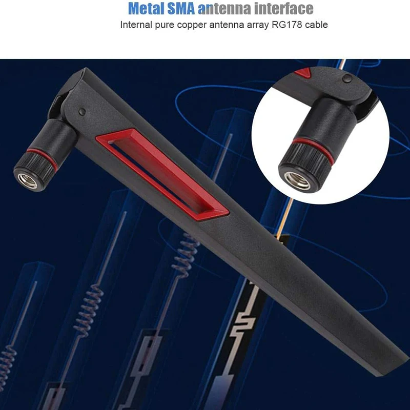 Solid High Gain Router Antenne SMA 8Dbi 2.4G/5.8G Dual Band Antenne Wifi Router Adapter Voor ASUS AC68U/AC88U/AC66U 3PCS