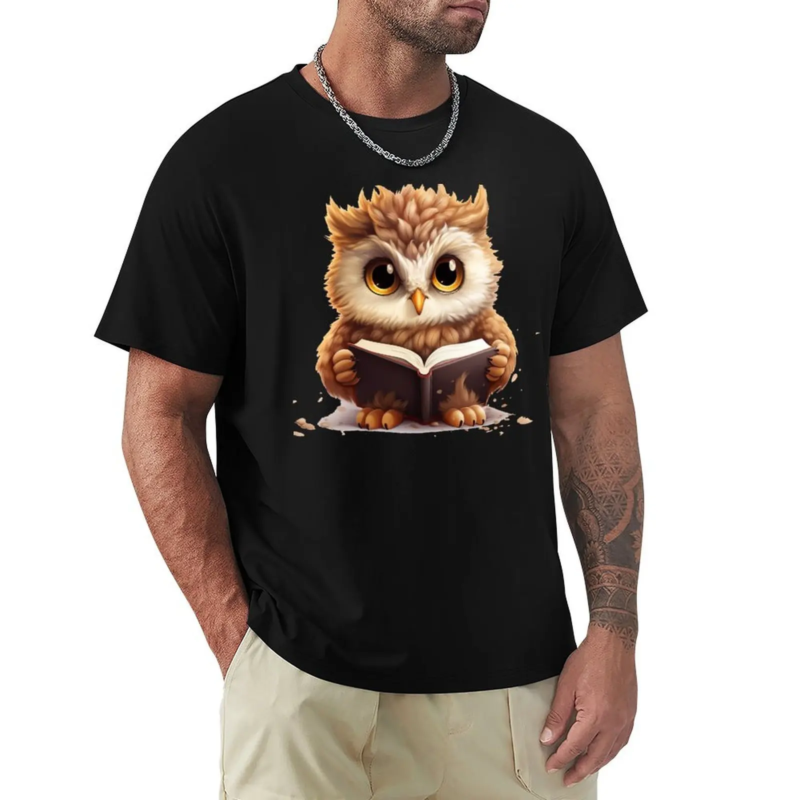 Camiseta Cute Owlet para corrida, camiseta de manga curta com desempenho de alta performance