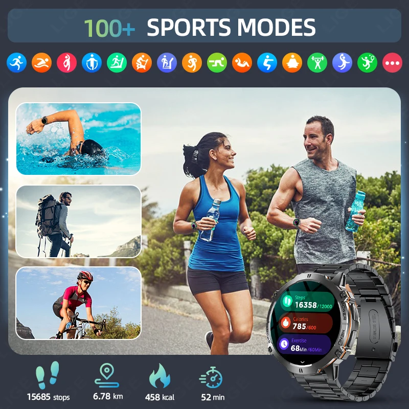 LIGE nouveau GPS Tracker montre intelligente pour hommes 900mAh grande batterie AMOLED écran hommes montres moniteur de santé BT appel Smartwatch homme