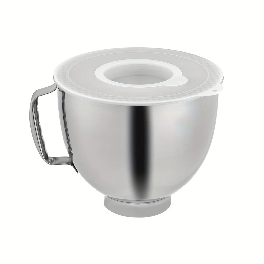 5QT Edelstahl-Mischschüssel mit Deckel – passend für KitchenAid 4,5- und 5-Quart-Mixer, langlebig und leicht zu reinigen