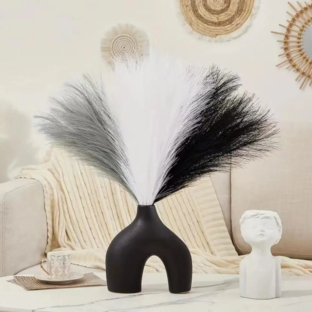 30 قطعة 55 سنتيمتر القصب الاصطناعي رقيق واقعية وهمية Pampas العشب حفلة المنزل طاولة مكتبية محاكاة مصنع زينة زخرفية #5