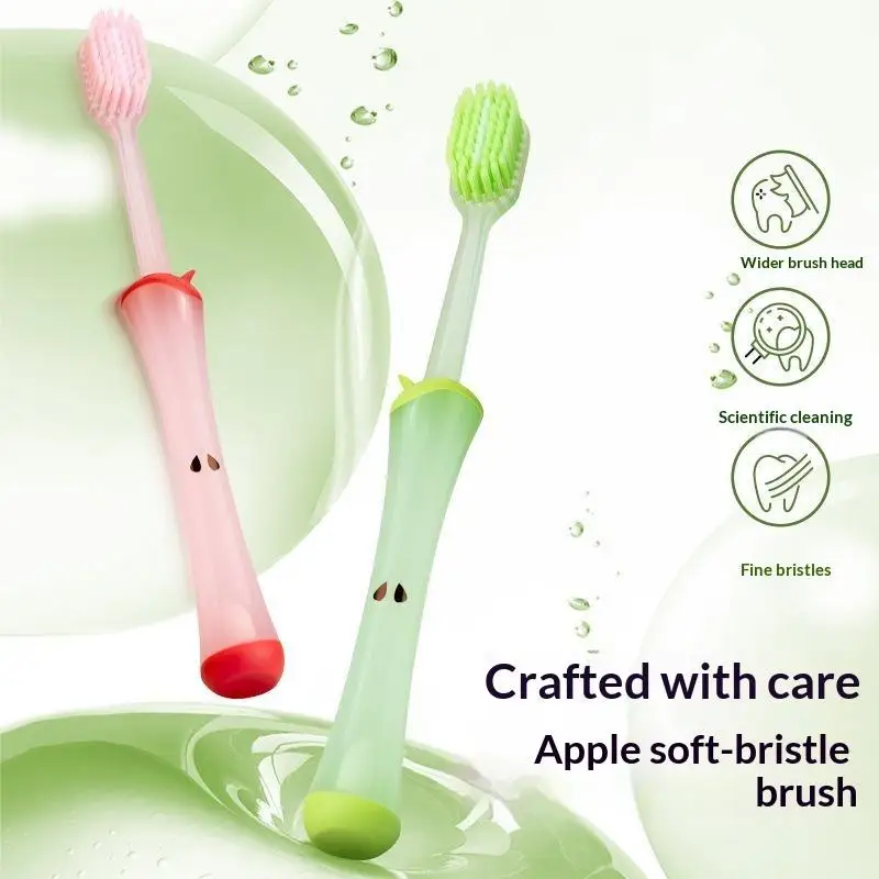 【HBA】2Pcs Cute Kids Soft Bristle Toothbrushes Design Non Slip Handle For Kids Daily Oral Care Can Whiten Teeth At Home