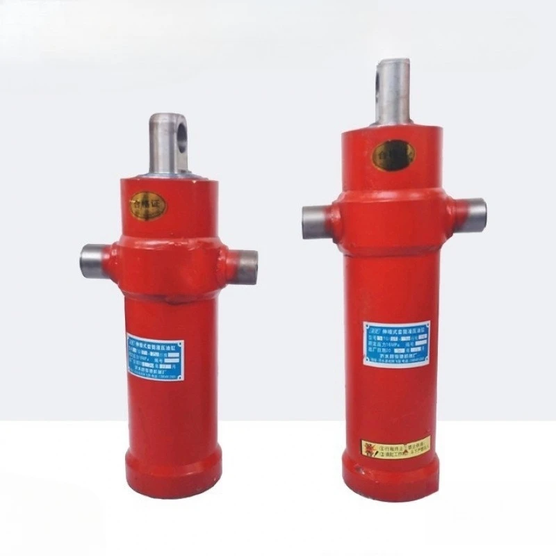 Martinetto telescopico multi-seezione unidirezionale con cilindro idraulico