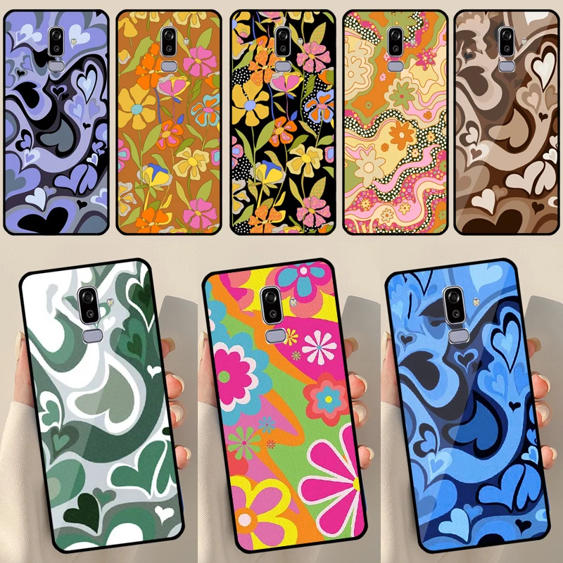 Flower Power Deformed love Case For Samsung Galaxy J7 2016 A3 A5 J1 J3 J5 2017 A6 A7 A8 A9 J8 2018 J4 J6 Plus Cover