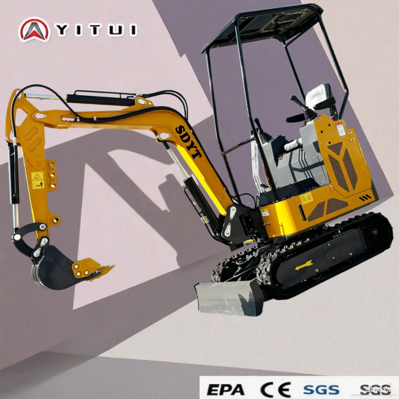 

1.2 Ton Portable Mini Digger Ce Epa Euro 5 Approved Hydraulic Mini Excavator Kubota Engine For Home & Landscaping Customized