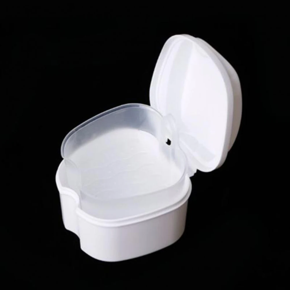 

Storage Box Filter Strainer Toothbrush Container Travel Cleaning Portable Case Sturdy Plastic False Teeth