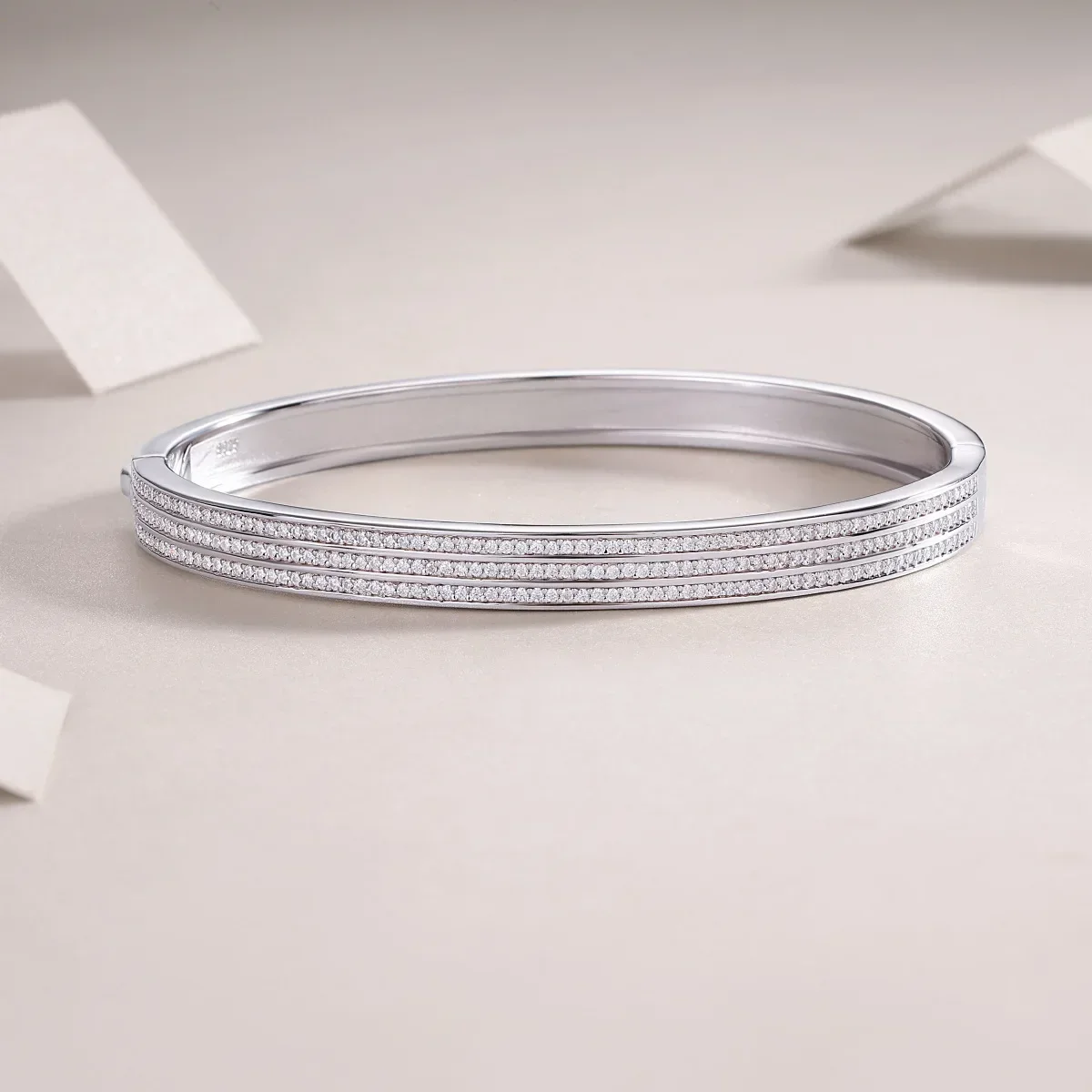

D Color Moissanite Bangle Bracelets For Women S925 Silver Full Diamond Sparkling Wedding Fine Jewelry Gifts Wholesales