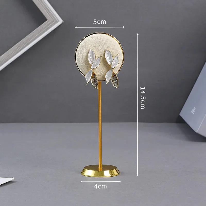 

Jewelry Stand Metal Beige Suede Jewelry Stand Ring Necklace Bracelet Pendant Jewelry Props