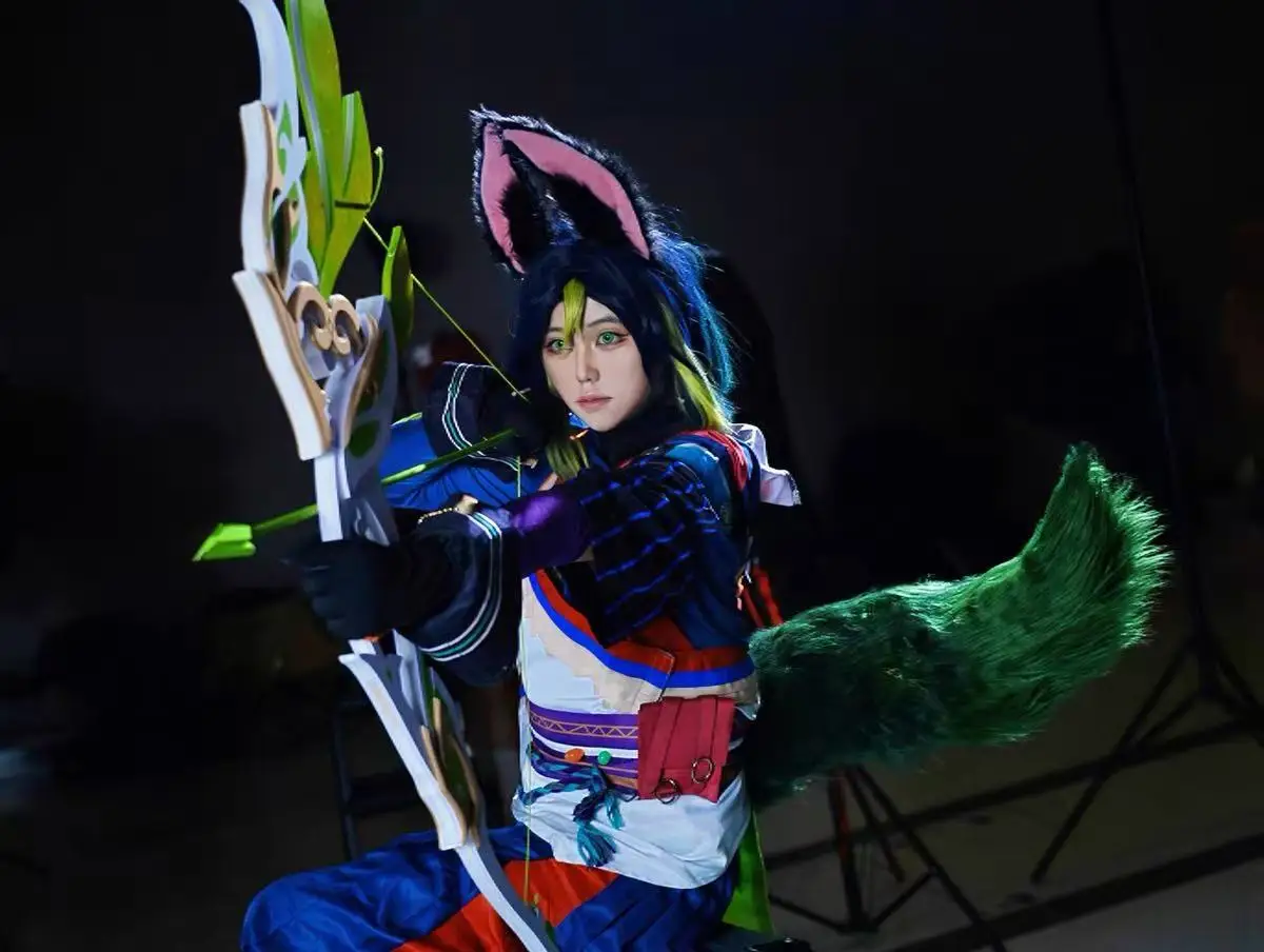 arco-de-cosplay-tighnari-nahida-hunter's-path-armas-de-juego-genshin-impact-accesorio-de-cosplay-para-comic-con-accesorios-para-fiestas-de-halloween