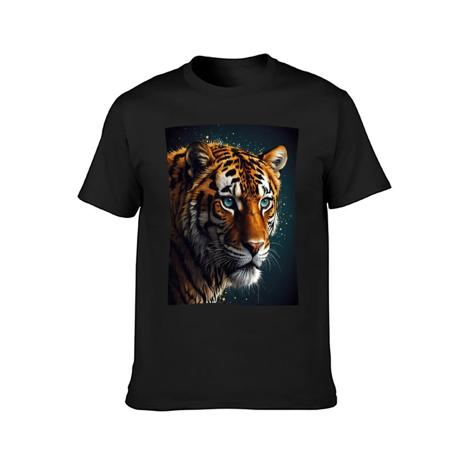 Stellar Gaze: The Cosmic Tiger T-Shirt for a boy summer tops fitted t shirts for men