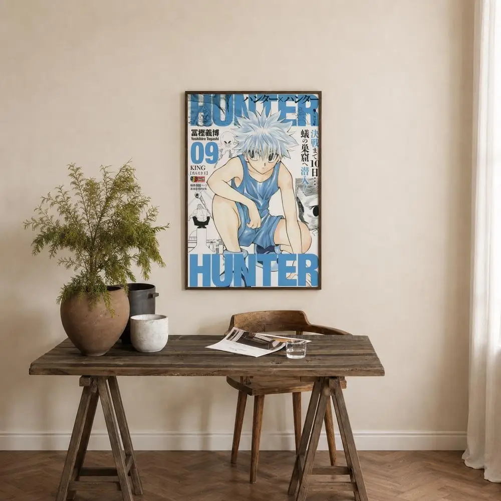 Anime Killua Poster Self‑Adhesive Waterproof PP Poster Coffee House Bar Wall Art Sticker Room Home Decor