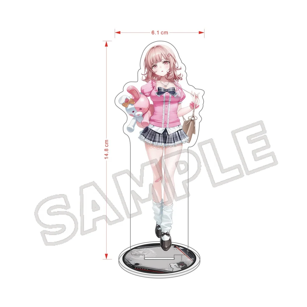Game Danganronpa 15cm Acrylic Stand Junko Enoshima Casual Modern Outfit Desktop Display Hobby Collectible Decor Gift Keychain