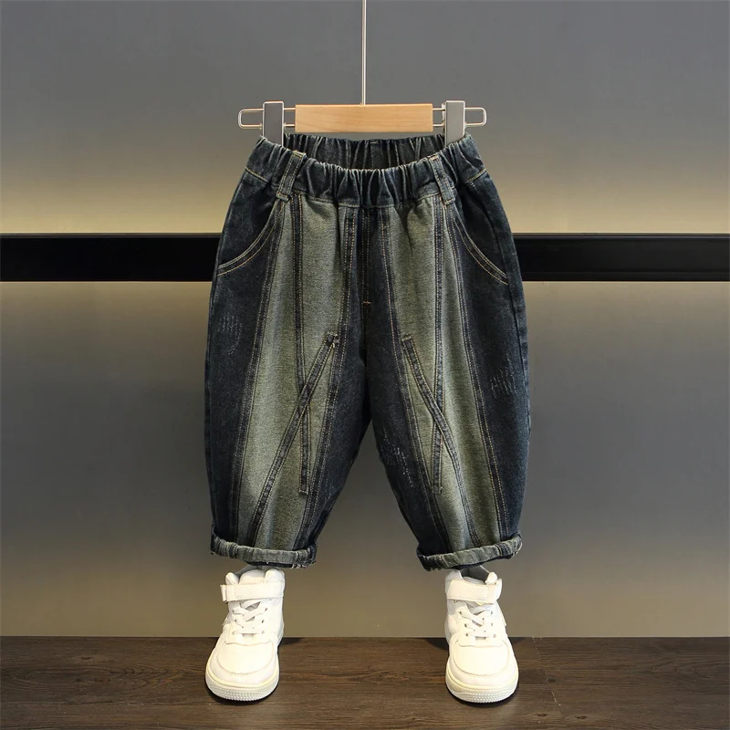 Boys' Jeans Spring and Autumn New Children's Workwear Pants Fashionable and Handsome Baby Pants Casual Pants Cool and Handsome