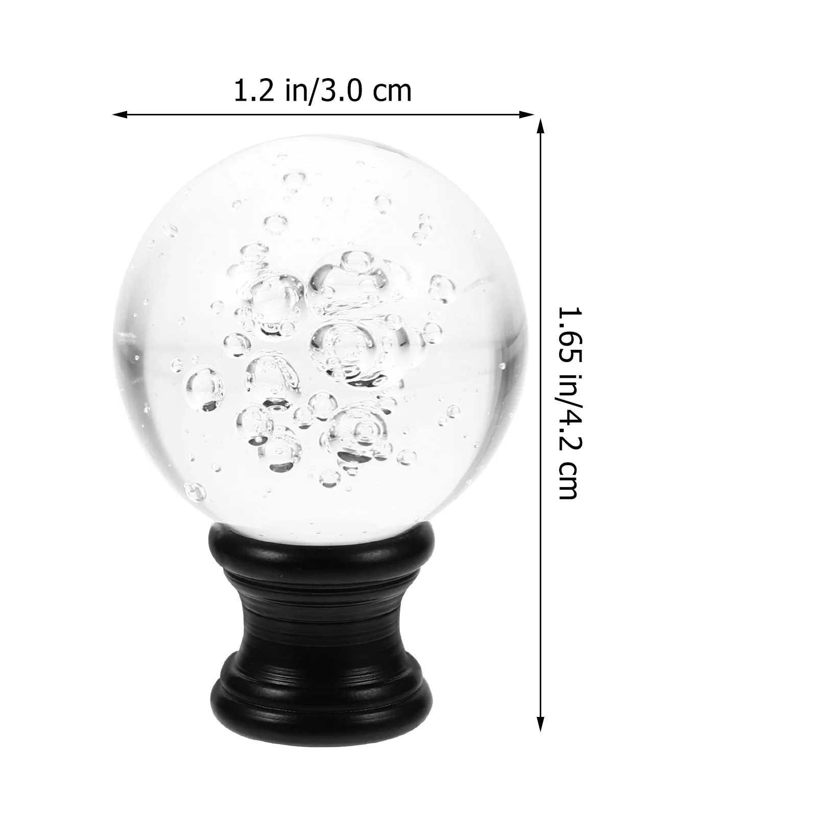 

Ball Shape Finial Cap Tapped Harp Knob Decor For Lamp Shade Metal Acrylic Modern Light Bulb Holder Lamp Accessories