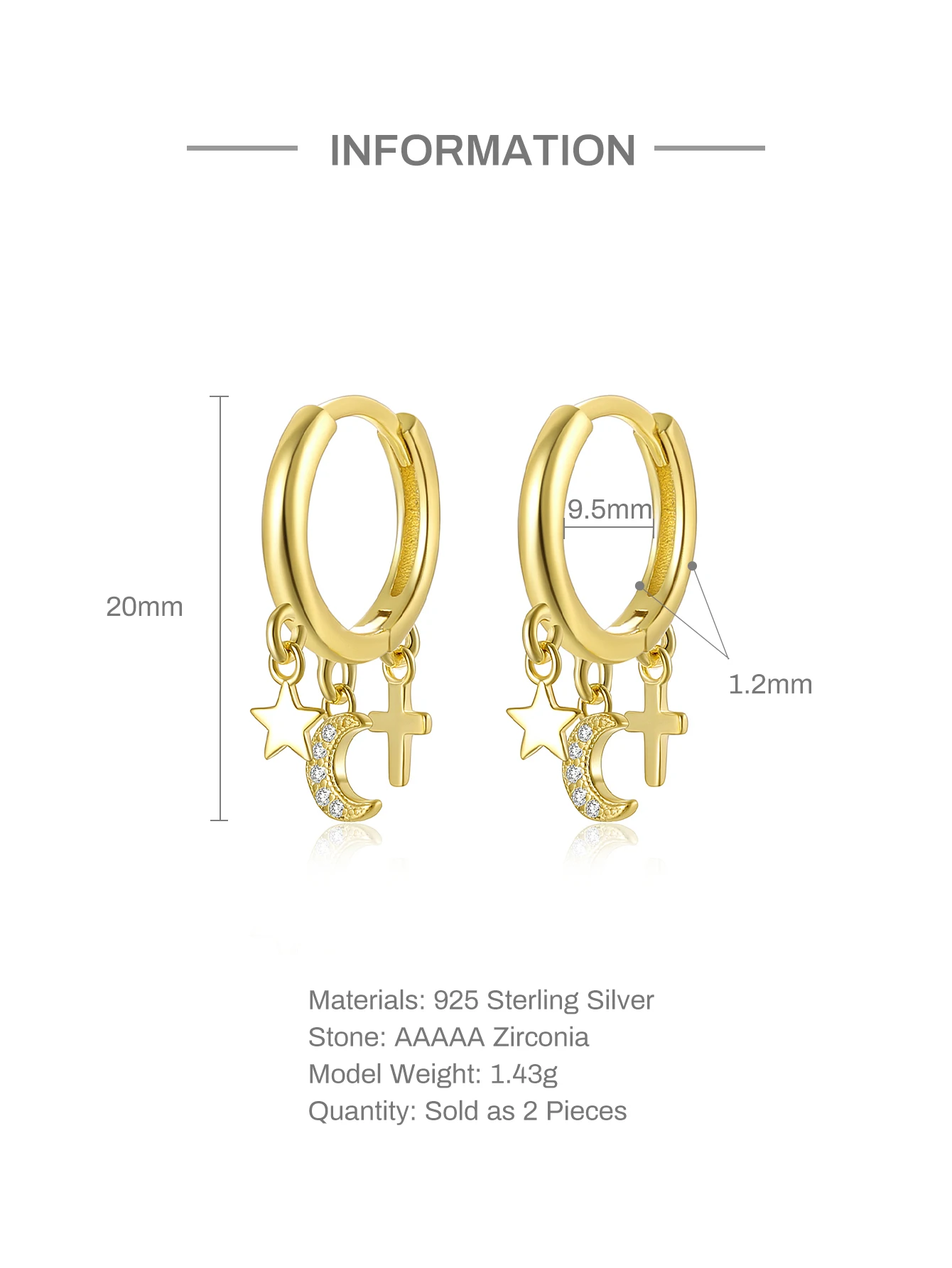 ROXI Minimalism Metal Style Hoop Earrings for Women 925 Sterling Silver Drop Earrings Jewelry Y2k Europe & America Pendientes