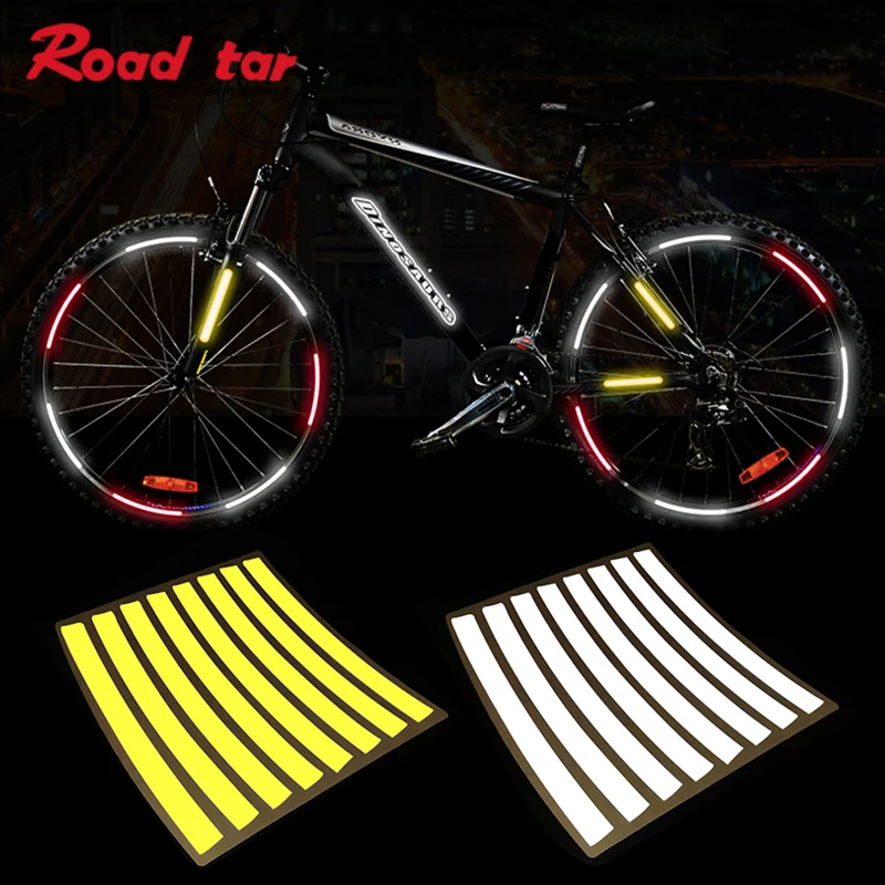 Roadstar-Autocollant auto-adhésif pour roue de vélo, feuille de coulée, marque d'iode pour la sécurité routière