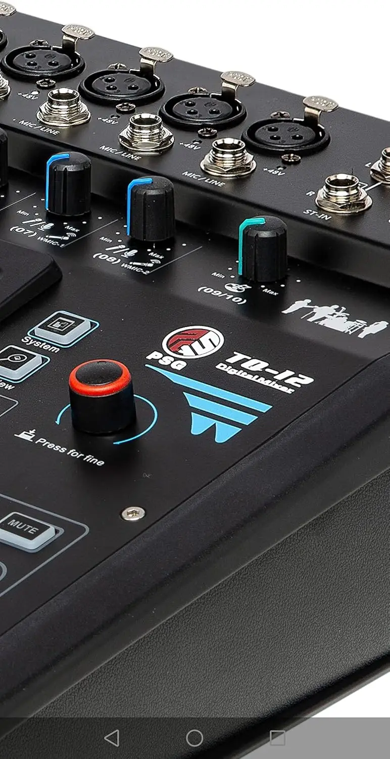 12-Channel Portable Digital Audio Mixer Console Touchscreen with 4-Aux Wi-Fi Effect Scene Motorized Faders iPad App Control