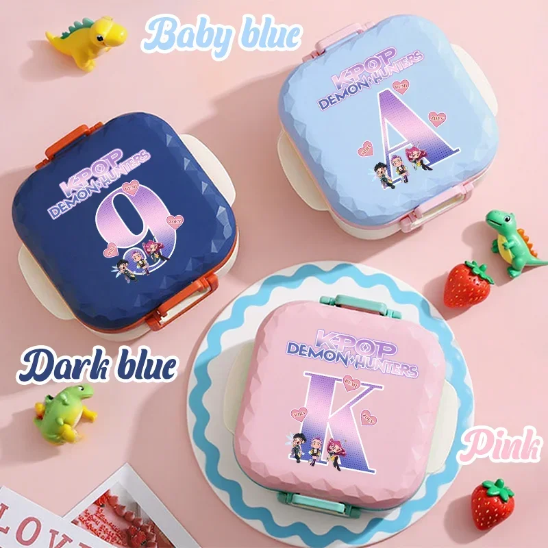 800ML Student Animated for Kpop Lunchbox BPA Free Comes with Tableware Lunch Bento Box Food Container ‌Packed Lunch