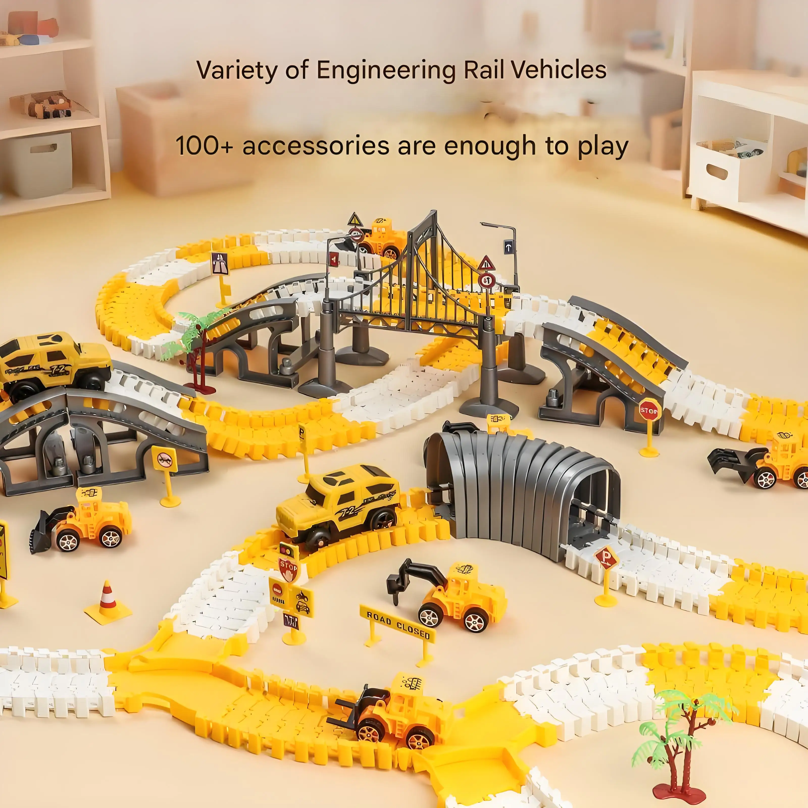 الأطفال الكهربائية السحرية مرنة لعبة المسار سيارة الهندسة سيارة أطفال ألعاب تعليمية قطار لعب للأطفال هدية عيد ميلاد