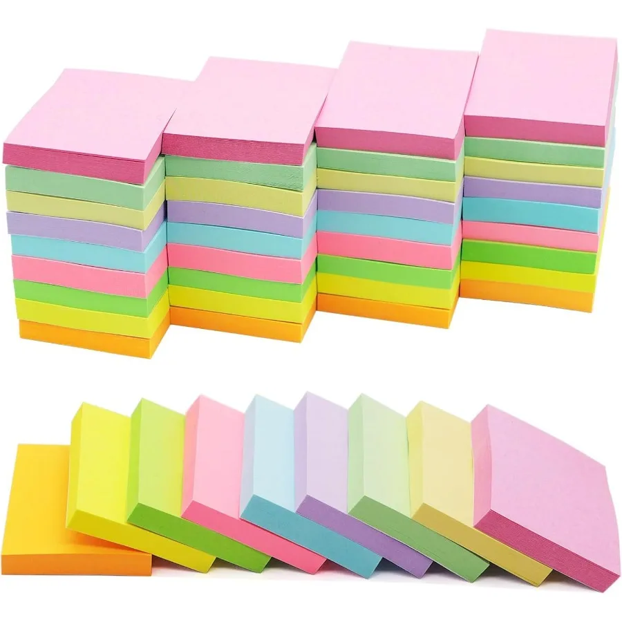 36 Pack Pastel Sticky Notes for Organization