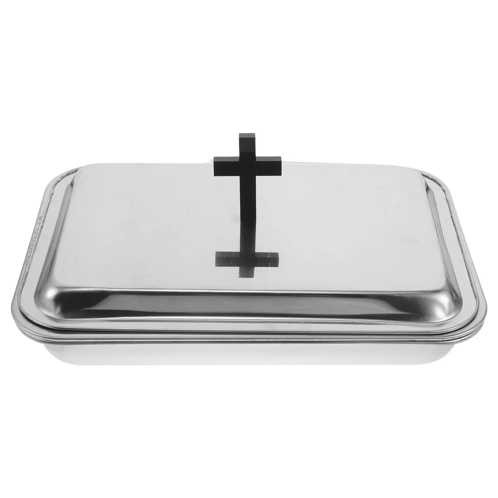 

40-Hole Stainless Steel Communion Tray Covered Spill-Proof Cup Holder for Church Worship Juice Wine Cup Rack Eucharist Supplies
