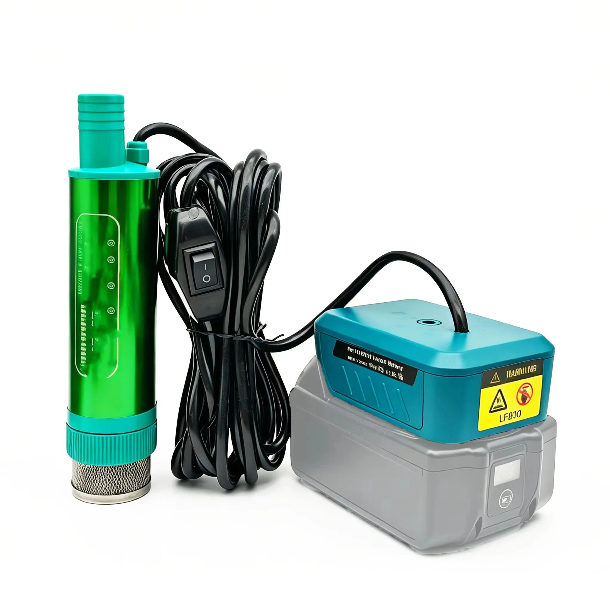 2-in-1 Öl- und Wasserpumpe für Makita 18V Akku, kabellose Diesel-Kraftstoff- und Öl-Transferpumpe, leistungsstarkes elektrisches Wasserpumpenset, passend für – Detail 2