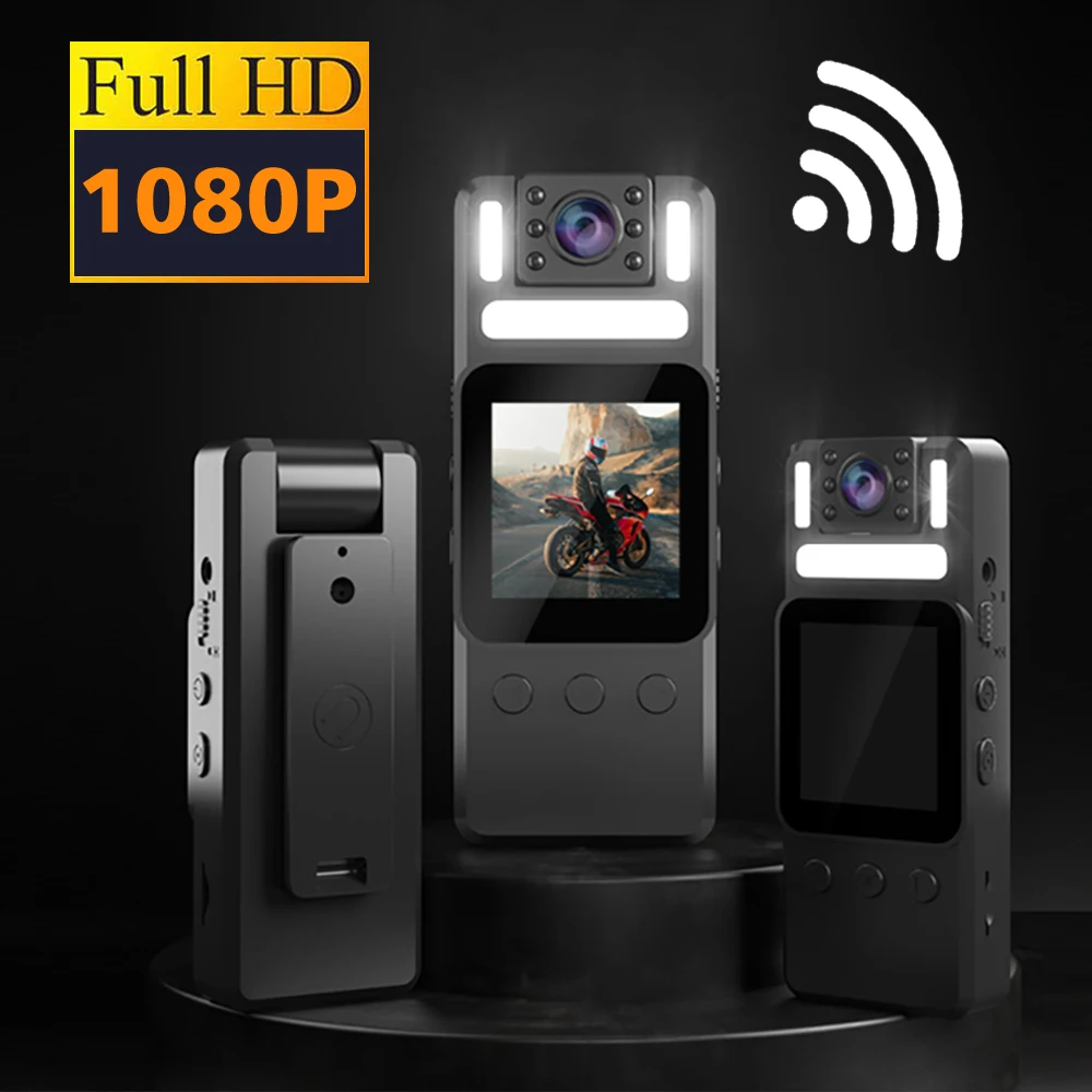 

Mini Camera With HD IPS Screen 180 Rotatable Len and Back Clip Full Hd Police Body Worn Camera Wearable Pocket Bodycam Camcorder