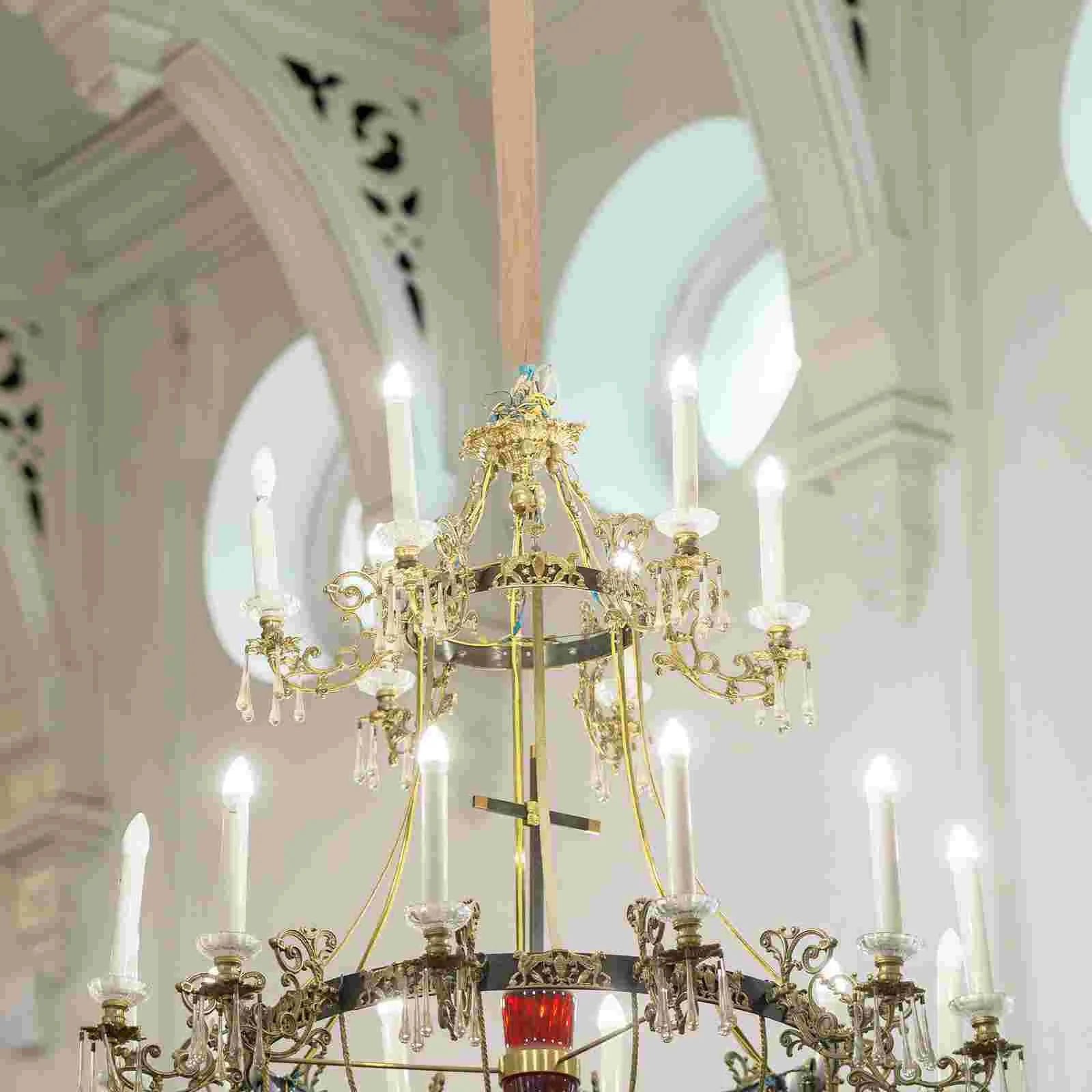 4 قطعة إكسسوارات الإضاءة القماشية النسيج الثريا سلسلة مجوهرات معلقة مصباح الحبل يغطي DIY بها بنفسك