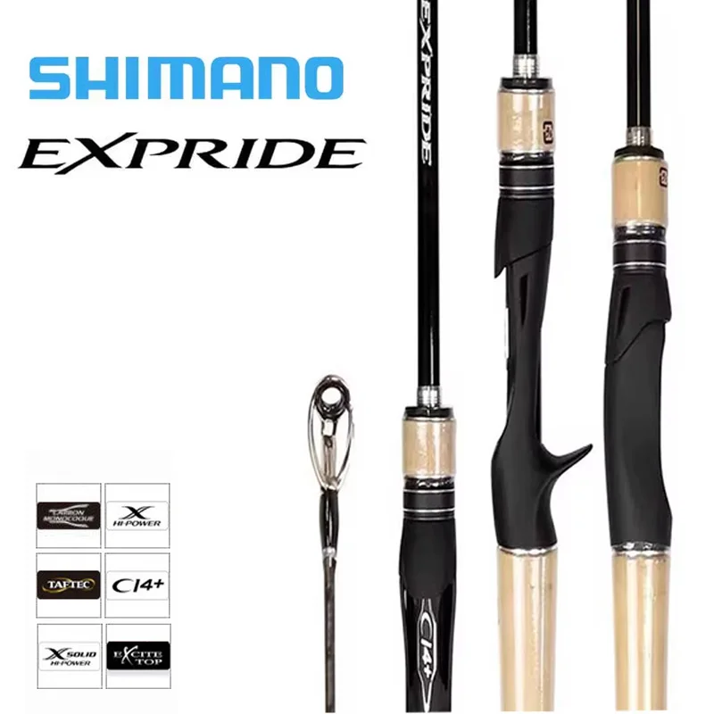 SHIMANO EXPRIDE EXP Series 2 Section Supercast Spinning Casting Rod R/RF/F/FF 1.85-2.44M CI4+ Seat  SIC Ring Portable Rod