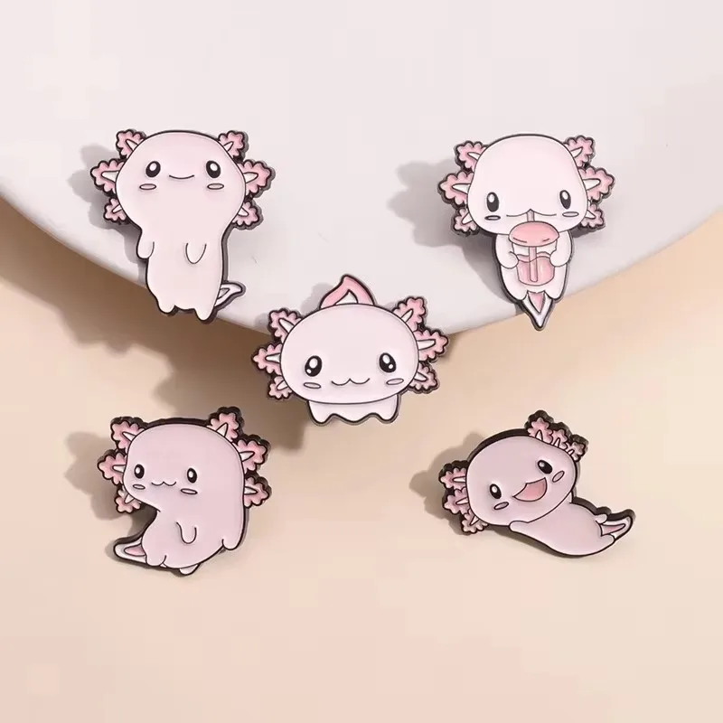 3-6Pcs/Set Animal Enamel Pins Cartoon Cat Duck Goose Opossum Creative Metal Brooches Lapel Badge Party Jewelry For Kids Friends image 6