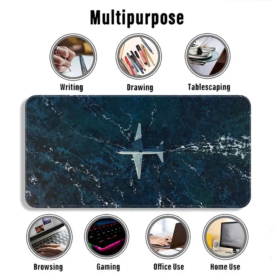 Mouse Pad office Pad Keyboard Mouse Pad Desk accessories Computer Laptop Pad Game Console Pad overlock Sky Plane Moon