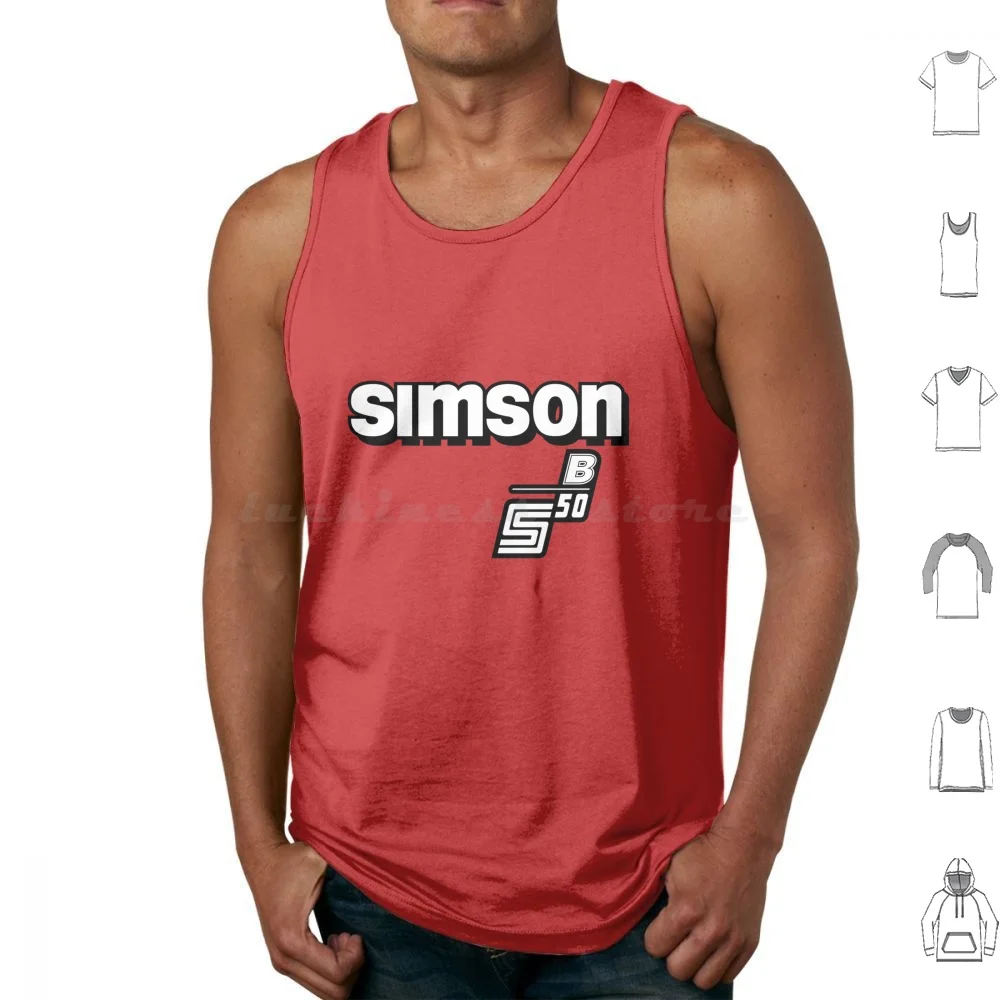 Simson S50 B Logo Tank Tops Vest Sleeveless Simson P50 P51 P52 Enduro Simson Sw…