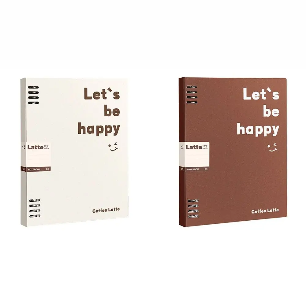 Durable Waterproof PP Notebook Maillard Colors B5 Daily Smooth Writing Loose-leaf Notepad School Office