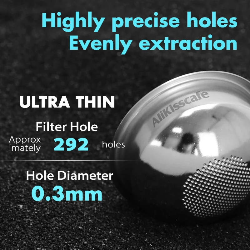 AliKisscafe 58mm Espresso Filter Basket Spherical Precision For E61 Gaggia Portafilter Coffee Machine Accessories Barista Tools