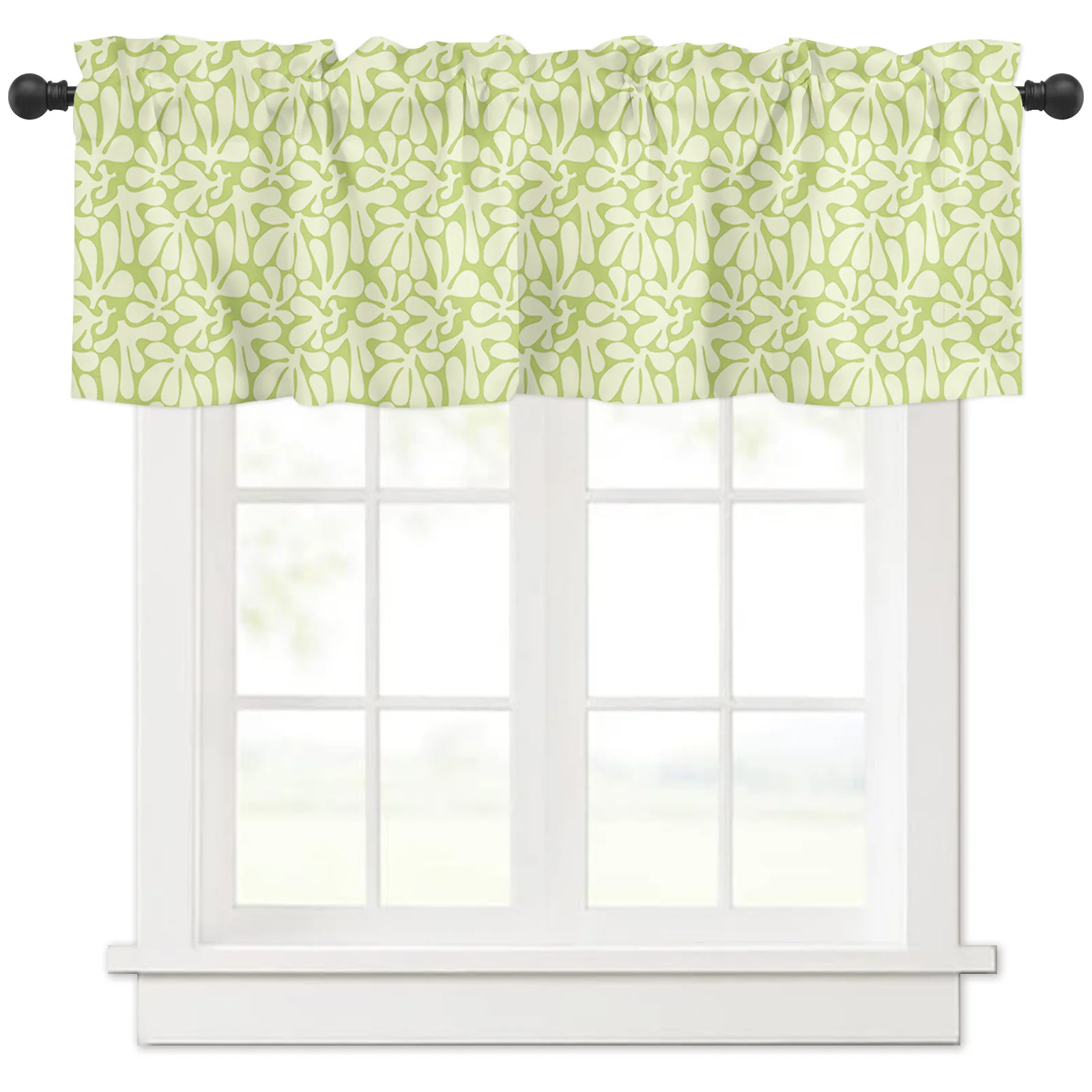 

ZEDLIYU Valances for Windows Kitchen Living Room Small Window Valance Spring Flower Daisy 1 Panel, 54 x 18 Inch