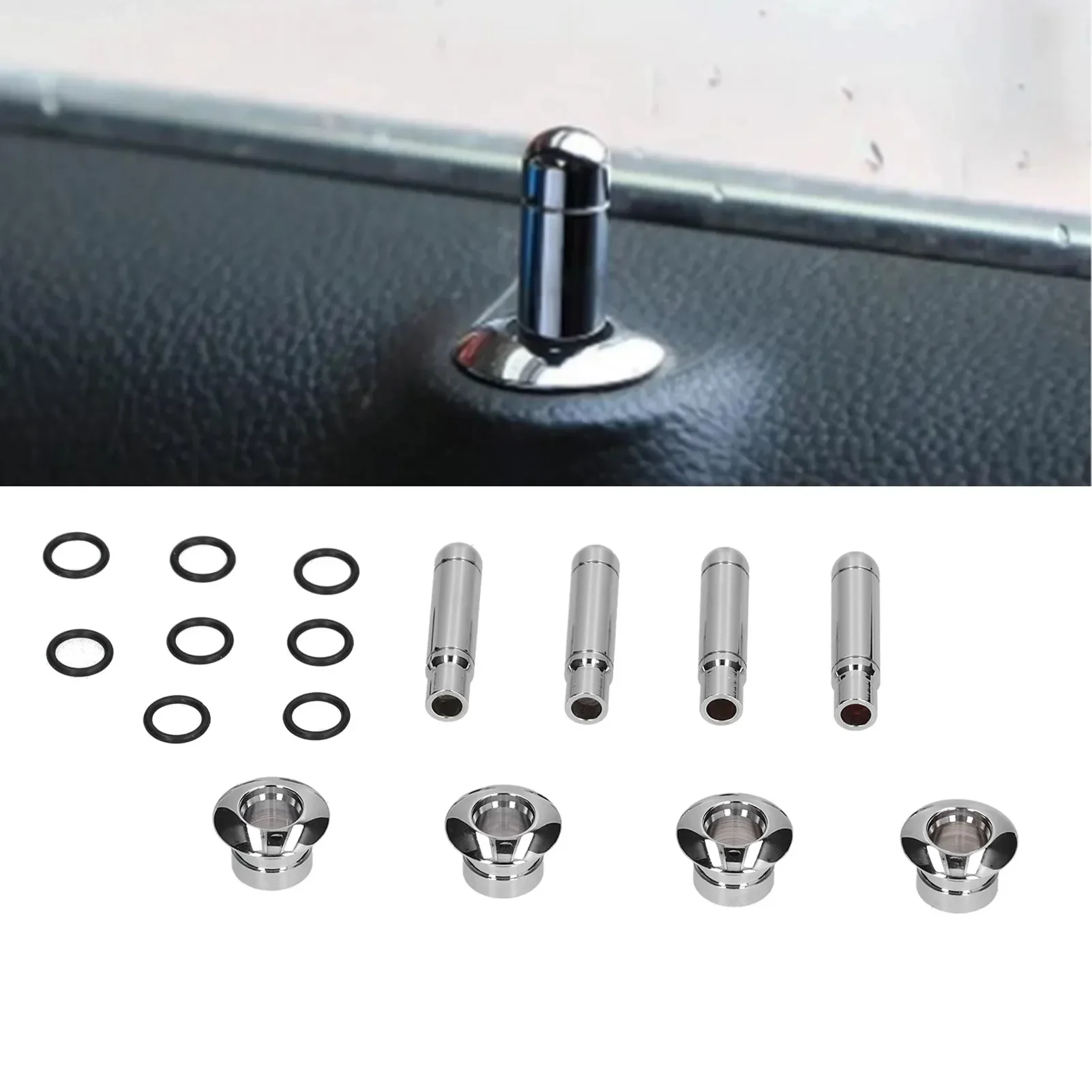 

8pcs Car Door Lock Pin With Cover ABS Chrome Replacement For Chevrolet TRAX/Cruze/Malibu
