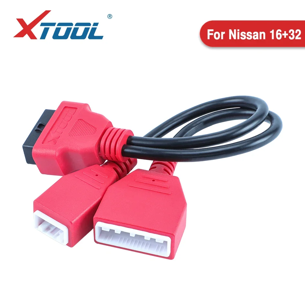 สายอะแดปเตอร์ XTOOL 12+8 สำหรับ FCA สำหรับเชื่อมต่อ Chrysler OBD2 แบบ 12 ขา ถึง 8 ขา/ 16 ขา + 32 ขา สายวินิจฉัยสำหรับ Nissan