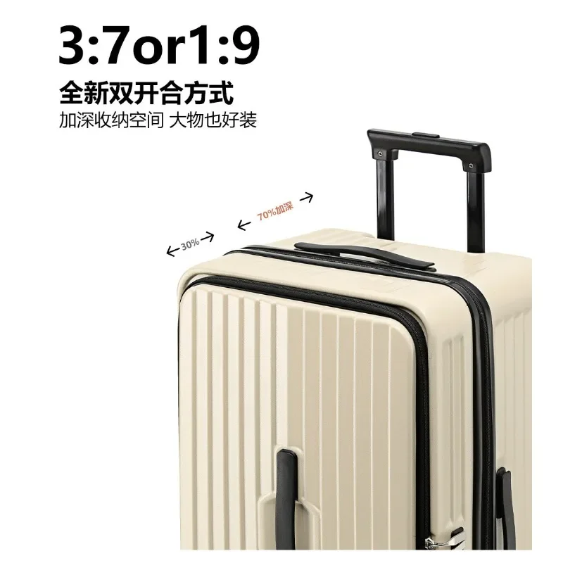 Side open lid deep warehouse large capacity suitcase