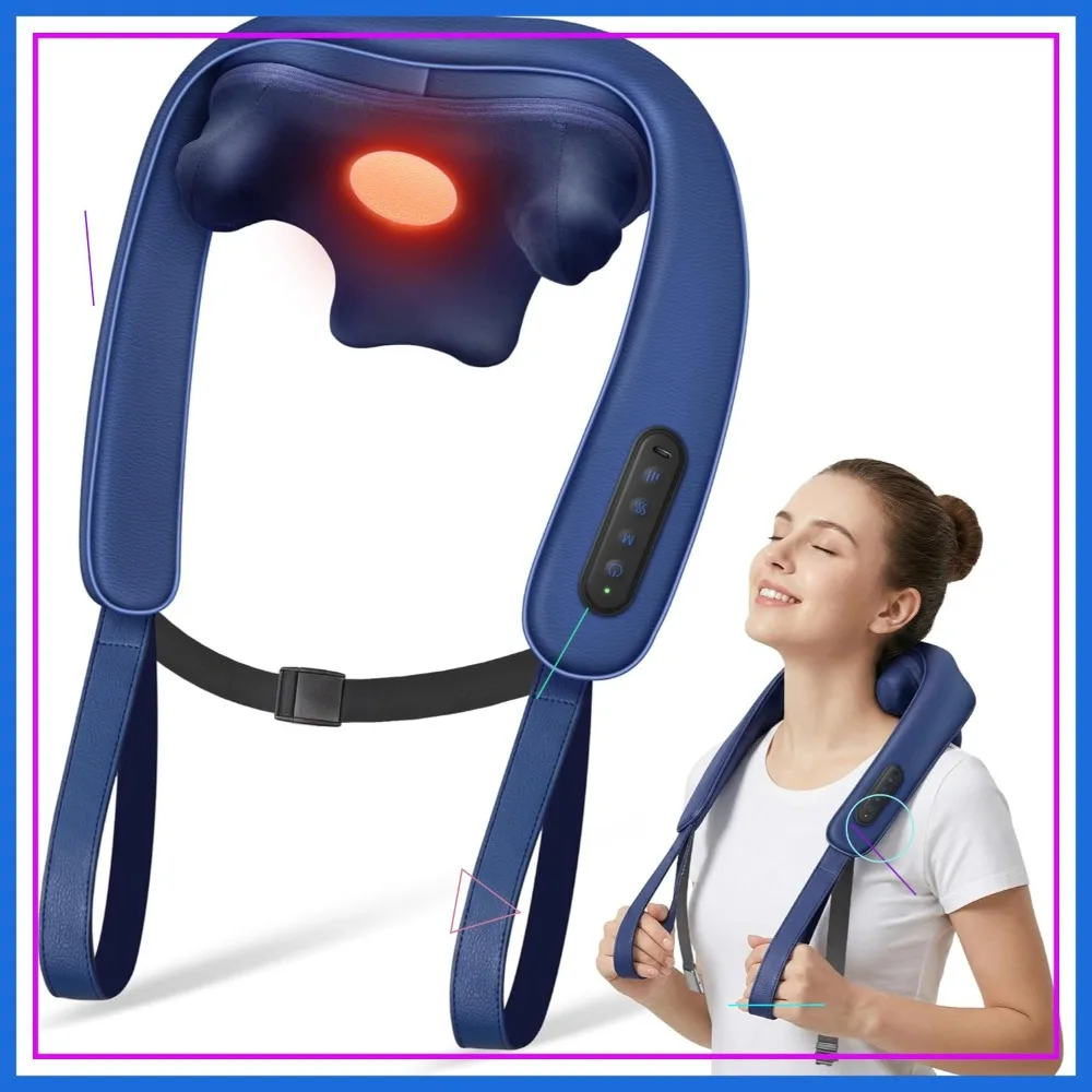 

Neck Massager with Heat, Cordless Shoulder Pain Relief, 3 Modes 2 Intensity, for Home Office