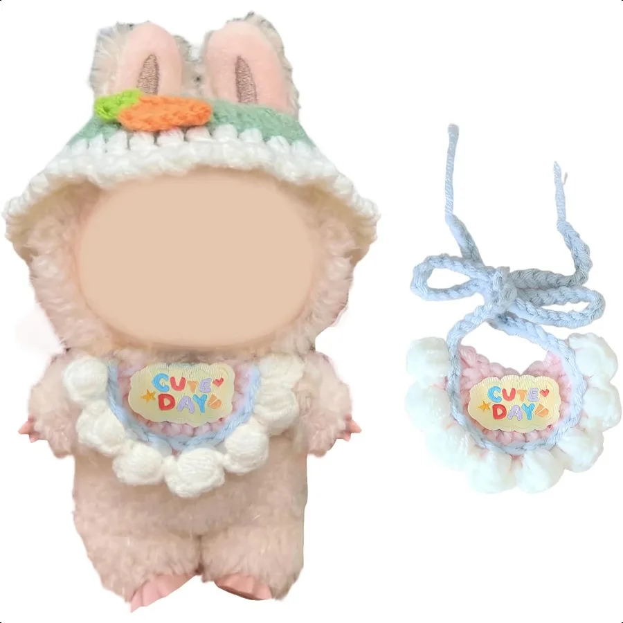 

dimidium Labobo Doll Clothes Accories Cute Soft Scarf for Labu Removable Washable Bandana for Plush Doll Pretend Play Collector