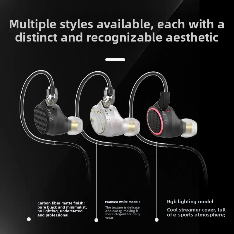 BGVP Star Ring Triple-Driver Gaming Earphones Dual Dynamic & Planar Drivers Type-C Wired Earbuds with RGB In-Ear Gaming Headset