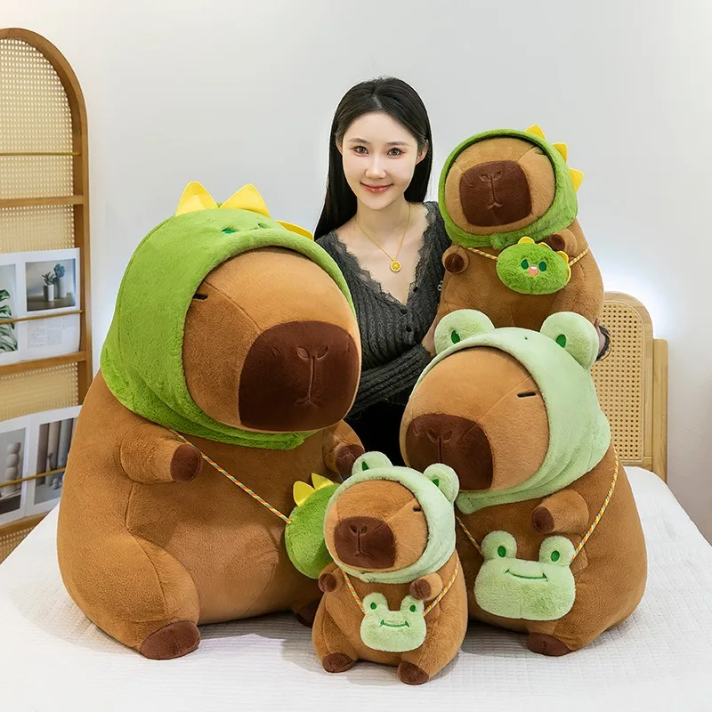 

Kawaii Capybara Plush Toy with Hat Cute Stuffed Animal for Kids Birthday Gift Soft Filled Doll Perfect for Prize Machine and