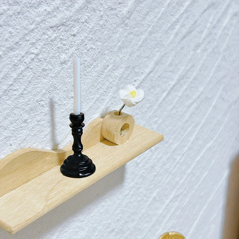 1 قطعة دمية مصغرة شمعة حامل نموذج محاكاة الشمعدان زخرفة بيت الدمية شمعة التظاهر اللعب ديكور ملحقات لعبة #4