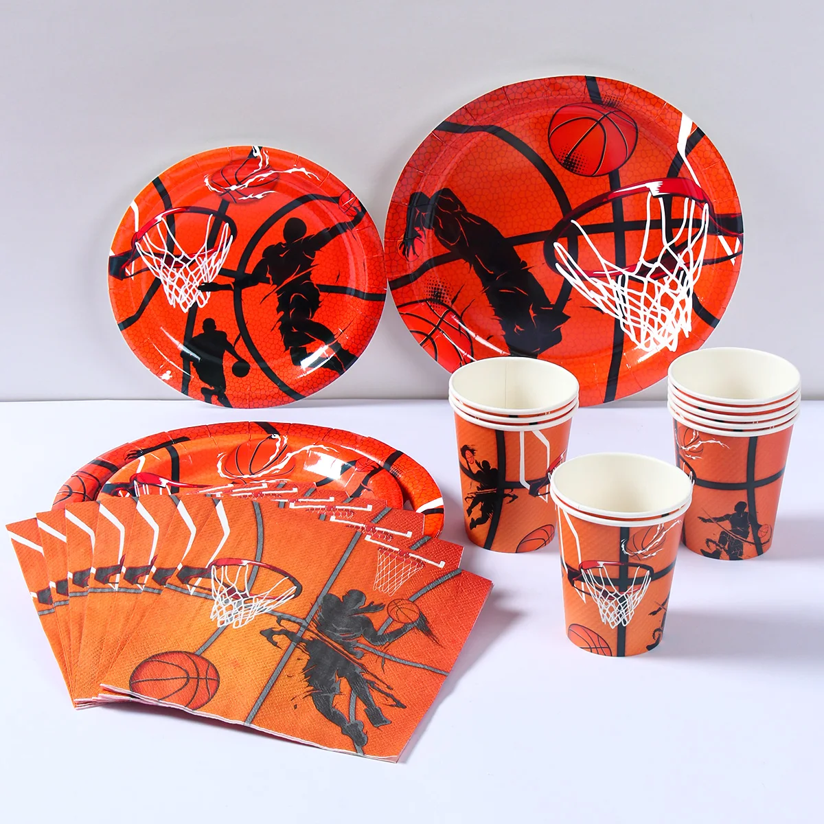 

Basketball Birthday Party Decorations Disposable Tableware Paper Cups Napkins Plates Banner Baby Shower Boy Birthday Party Decor