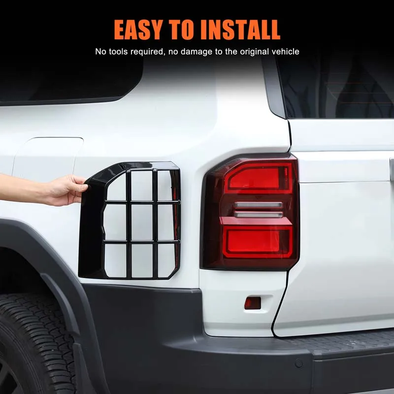 

Car Tail Light Frame Protective Cover ABS Sticker Auto Accessories For Toyota Land Cruiser 250 LC250 Prado 2024 +