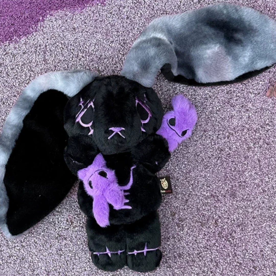 Plushie Dreadfuls Original Plush Toy Black Anxiety Rabbit Fashion Doll Decoration Ornament Decompression Toy Holiday Gift